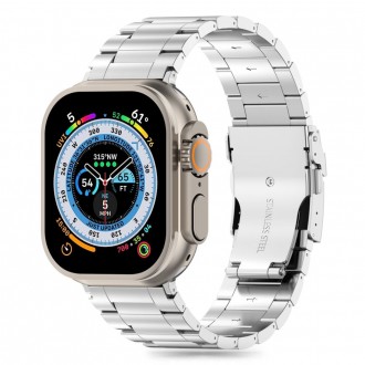 Sidabro spalvos apyrankė "Tech-Protect Stainless Pro" laikrodžiui  Apple Watch 4 / 5 / 6 / 7 / 8 / 9 / SE / Ultra 1 / 2 (42 / 44 / 45 / 49 MM)
