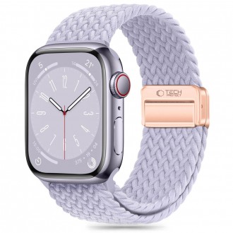 Alyvinės spalvos tekstilinis dirželis "Tech-Protect Nylonmag" laikrodžiui Apple Watch 4 / 5 / 6 / 7 / 8 / 9 / 10 / SE / ULTRA 1 / 2 (44 / 45 / 46 / 49 MM)