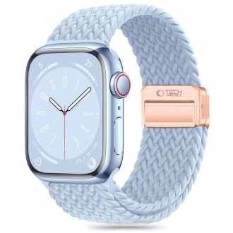 Melsvos spalvos tekstilinis dirželis "Tech-Protect Nylonmag" laikrodžiui Apple Watch 4 / 5 / 6 / 7 / 8 / 9 / 10 / SE / ULTRA 1 / 2 (44 / 45 / 46 / 49 MM)