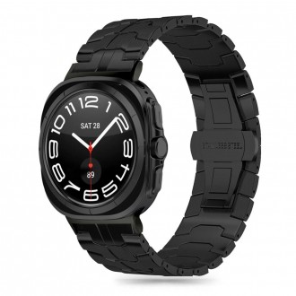 Juodos spalvos apyrankė "Tech-Protect Stainless Line" laikrodžiui Samsung Galaxy Watch Ultra (47MM)