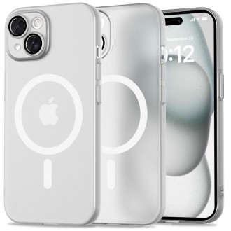 Plonas baltas/matinis dėklas "Tech-Protect Magslim Magsafe" telefonui iPhone 15 