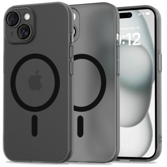 Plonas juodas/matinis dėklas "Tech-Protect Magslim Magsafe" telefonui iPhone 15 