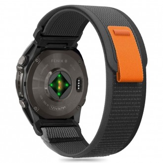 Juoda apyrankė "Tech-Protect Nylon" laikrodžiui Garmin Fenix 5 / 6 / 6 PRO / 7 / 8 (47 MM) / E 
