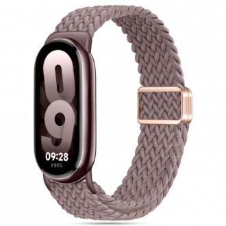 Alyvinės spalvos tekstilinis dirželis "Tech-Protect Nylonmag" laikrodžiui Xiaomi Smart Band 8 / 9 / NFC 
