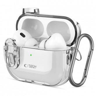 Skaidrus dėklas "Tech-Protect Slim Hook" skirtas Apple Airpods 1 / 2 