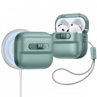 Žalias ausinių dėklas "ESR Pulse Halolock Magsafe" skirtas Apple Airpods 4