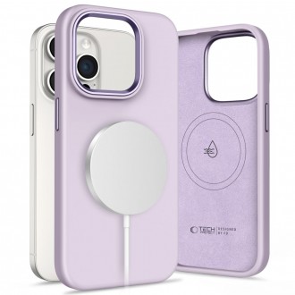 Perlų/alyvų spalvos dėklas "Tech-Protect Silicone Pure Magsafe" telefonui Apple iPhone 15 Pro Max