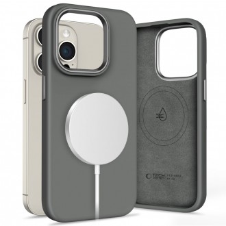 Pelenų spalvos dėklas "Tech-Protect Silicone Pure Magsafe" telefonui Apple iPhone 15 Pro Max