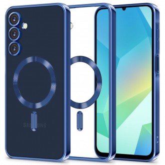Skaidrus dėklas su mėlsvomis detalėmis "Tech-Protect Magflex Magsafe" telefonui Samsung Galaxy A16 4G / 5G