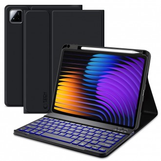 Juodas atverčiamas dėklas su klaviatūra "Tech-Protect SC Pen + Keyboard" skirtas Xiaomi Pad 7 / 7 Pro