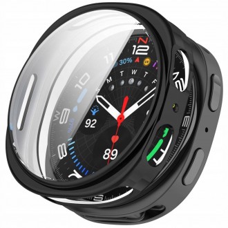 Juodas dėklas "Tech-Protect Defense" laikrodžiui Samsung Galaxy Watch 8 (44 MM)