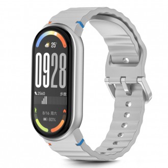 Pilka apyrankė "Tech-Protect Silicone Sport" laikrodžiui Xiaomi Smart Band 8 / 9 / 10 / NFC