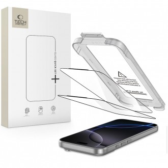 Apsauginis stikliukas (2vnt.) su montavymo rėmeliu "Tech-Protect Quick Set+" telefonui Apple iPhone 17 Pro