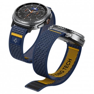 Mėlynas tekstilinis dirželis "Spigen Athlex Air" laikrodžiui Samsung Galaxy Watch 8 / CLASSIC (40 / 44 / 46 MM) 