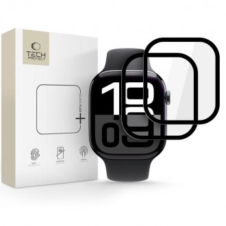 Ekrano apsauga "Tech-Protect Glass Flex+" (2-vnt.) laikrodžiui Apple Watch 10 / 11 (46 MM)