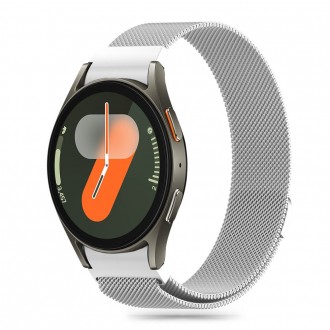 Sidabro spalvos spalvos apyrankė "Tech-Protect Milaneseband" laikrodžiui Samsung Galaxy Watch 4 / 5 / 5 PRO / 6 / 7 / FE