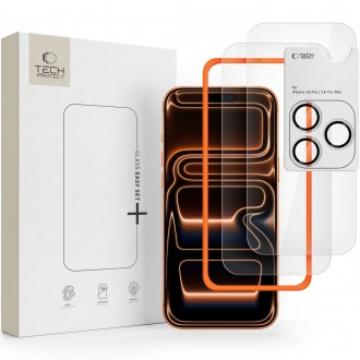 Apsauginis grūdintas stiklas Tech-Protect Easy Set+ 3 - pack telefonui Apple iPhone 18 PRO MAX
