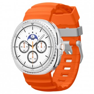 Oranžinės spalvos dirželis "Spigen WBS2 Band" laikrodžiui Samsung Galaxy 8 / 9 / CLASSIC (40 / 44 / 46 MM)