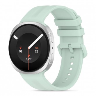 Mėtų spalvos šviesi apyrankė Tech-Protect Silicone Evo laikrodžiui Samsung Galaxy Watch 8 / 9 / CLASSIC (40 / 44 / 46 MM)