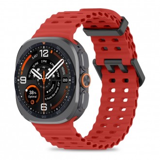 Raudona apyrankė "Tech-Protect Iconband Pro" laikrodžiui Samsung Galaxy Watch ULTRA 1 / 2 2024-2026 (47 MM)