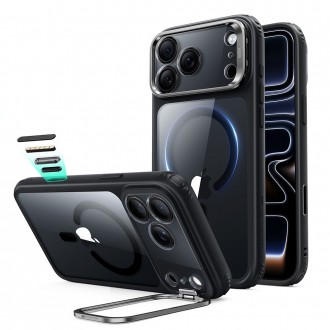 Dėklas su kameros apsauga "ESR Classic Hybrid Kickstand Magsafe" telefonui Apple iPhone 17 PRO MAX / 18 PRO MAX CLEAR/BLACK