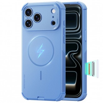 Tvirtas dėklas su kameros srities apsauga "ESR Cyber Tough Magsafe" telefonui Apple Iphone 17 PRO MAX / 18 PRO MAX LIGHT BLUE