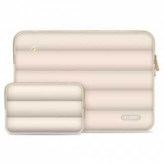Nešiojamo kompiuterio dėklas Tech-Protect Puffy Laptop 13-14 SAND