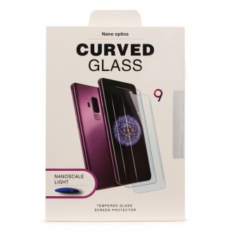 Lenktas skaidrus apsauginis grūdintas stiklas telefonui Samsung S9 "Nano Optics 5D UV Glue"