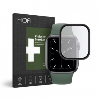 Apsauginis stiklas juodais kraštais ''HOFI Hybrid'' laikrodžiui Apple Watch 4/5/6/SE (44MM) 