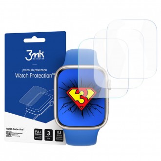 Lankstus hibridinis stiklas/plėvelė "3MK Protection" laikrodžiui Apple Watch 7 / 8 (41 MM) 3vnt
