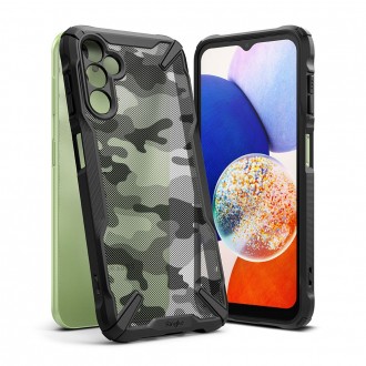 Juodais tvirtais kraštais dėklas "Ringke Fusion X Camo" telefonui Galaxy A14 4G / 5G