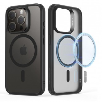 Permatomas/matinis dėklas juodais kraštais "Esr Ch Halolock Magsafe" telefonui iPhone 15 Pro Max