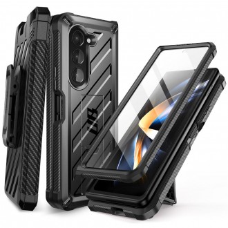 Juodas itin tvirtas dviejų dalių dėklas "Supcase Unicorn Beetle" telefonui Samsung Galaxy Z Fold 5
