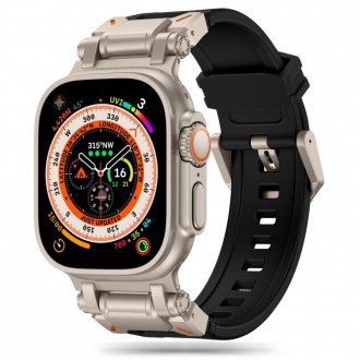 Juoda/Titano apyrankė "Tech-Protect Delta Pro" laikrodžiui Apple Watch 4 / 5 / 6 / 7 / 8 / 9 / SE / ULTRA 1 / 2 (42 / 44 / 45 / 49 MM)