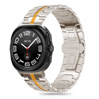 Titano/Oranžinės spalvos apyrankė "Tech-Protect Stainless Line" laikrodžiui Samsung Galaxy Watch Ultra (47MM)
