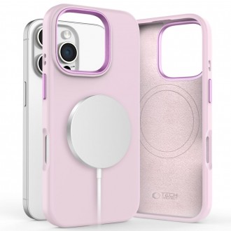 Perlų/rožinis dėklas "Tech-Protect Silicone Pure Magsafe" telefonui iPhone 16 Pro 