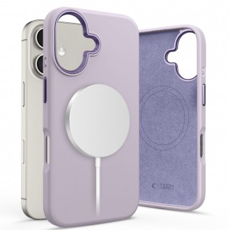 Perlų/alyvų spalvos dėklas "Tech-Protect Silicone Pure Magsafe" telefonui iPhone 16 