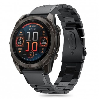 Juoda apyrankė "Tech-Protect Stainless" laikrodžiui Garmin Fenix  5X / 5X PLUS / 6X / 6X PRO / 7X / 8 (51 MM) 