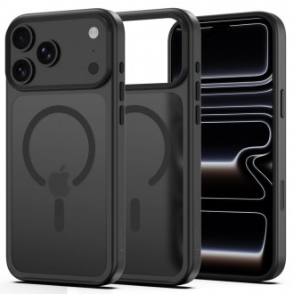 Matinis apsauginis dėklas Tech-Protect MagMat MagSafe CC telefonui Apple Iphone 17 PRO MAX / 18 PRO MAX MATTE BLACK