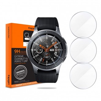 Skaidrus apsauginis grūdintas stiklas Samsung Watch 46MM "Spigen Glas.Tr Slim" 3vnt