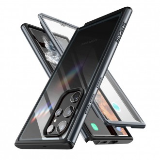 Skaidrus dėklas tvirtu juodu rėmu "SUPCASE UB EDGE" telefonui Samsung Galaxy S22 Ultra