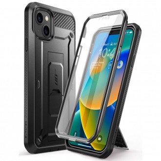 Juodas itin tvirtas dėklas "Supcase Unicorn Beetle Pro" telefonui iPhone 13 / 14