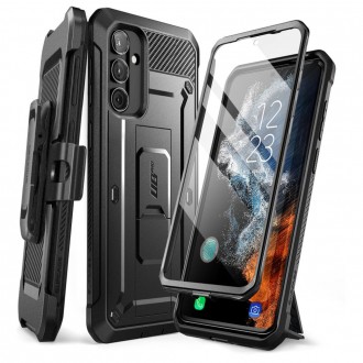 Juodas itin tvirtas dviejų dalių dėklas "Supcase Unicorn Beetle Pro" telefonui Samsung Galaxy A54 5G