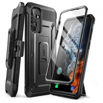 Juodas itin tvirtas dviejų dalių dėklas "Supcase Unicorn Beetle Pro" telefonui Samsung Galaxy A34 5G
