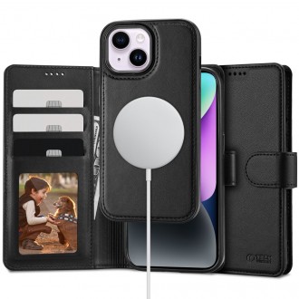 Juodas atverčiamas dėklas "Tech-Protect Wallet Magsafe" telefonui iPhone 14