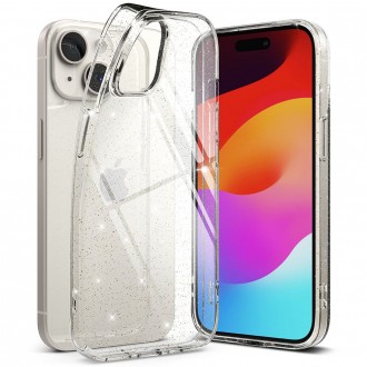 Skaidrus dėklas su blizgučiais "Ringke Air Glitter Clear" telefonui iPhone 15
