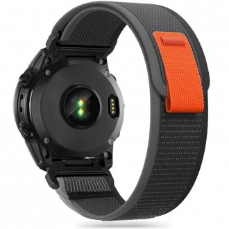 Juoda apyrankė "Tech-Protect Nylon" laikrodžiui Garmin Fenix 3 / 5X / 3HR / 5X PLUS / 6X / 6X PRO / 7X