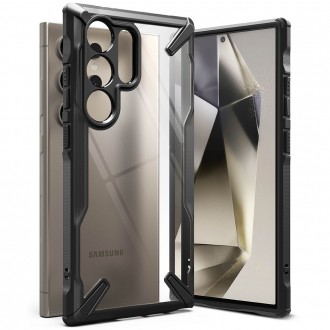 Juodais tvirtais kraštais dėklas "Ringke Fusion X" telefonui Samsung Galaxy S24 Ultra