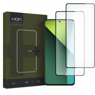 Apsauginis grūdintas stiklas juodais krašteliais Hofi Glass Pro+ (2vnt.) telefonui Xiaomi Redmi Note 13 5G / 13 Pro 4G / 5G