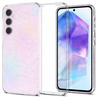 Skaidrus dėklas su blizgučiais "Spigen Liquid Crystal Glitter" telefonui Samsung Galaxy A55 5G